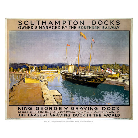 Southampton docks 24" x 32" Matte Mounted Print