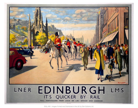 Liner Edinburgh 24" x 32" Matte Mounted Print