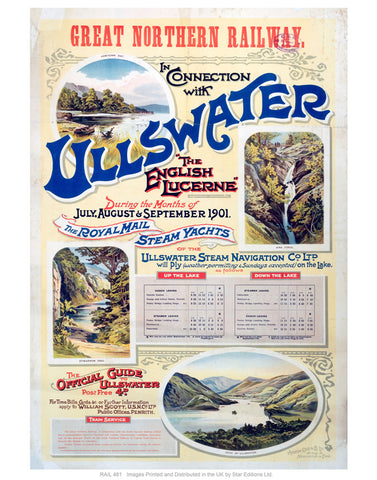 Ullswater information 24" x 32" Matte Mounted Print