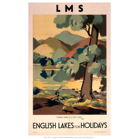 LMS English lakes for holidays 24" x 32" Matte Mounted Print