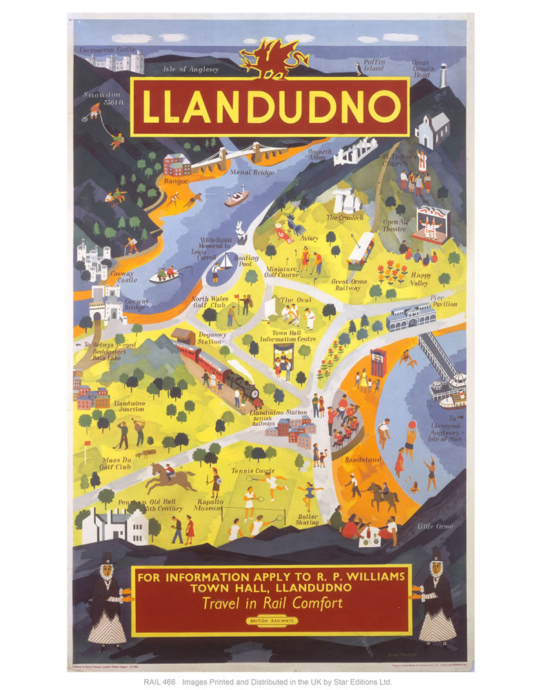 Llandudno for information 24" x 32" Matte Mounted Print