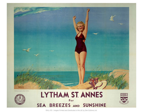 Lytham St Annes 24" x 32" Matte Mounted Print