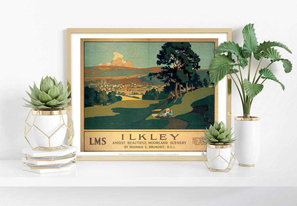 Ilkley, Beautiful Moorland - 11X14inch Premium Art Print