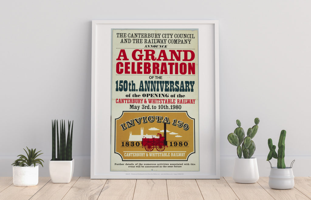 The 150Th Anniversary Of The Canterbury Railway Art Print