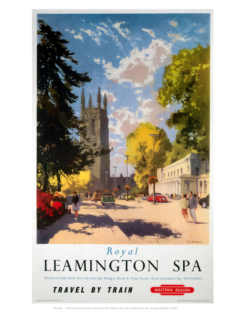 Royal Lemmington Spa - Travel By train Western Region Poster 24" x 32" Matte Mounted Print