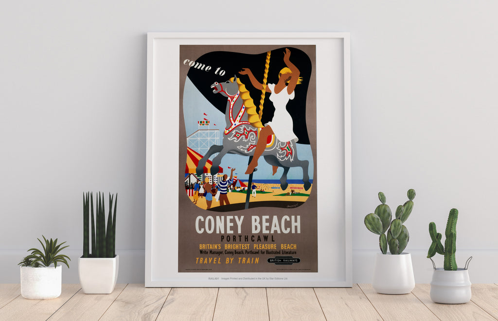 Britain's Brightest Pleasure Beach - Carousel Art Print