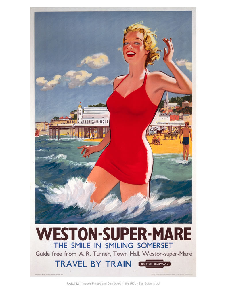 Weston-super-Mare - The smile in smiling Somerset - Girl in Red