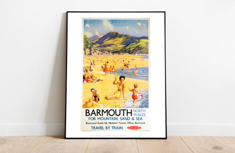 Barmouth North Wales For Mountain, Sand And Sea Art Print