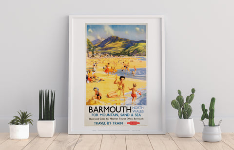 Barmouth North Wales For Mountain, Sand And Sea Art Print