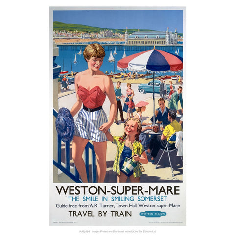 Weston-super-Mare - The smile in smiling Somerset 24" x 32" Matte Mounted Print