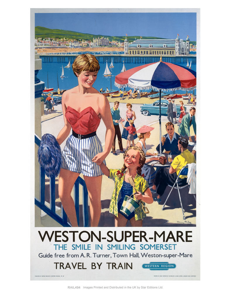 Weston-super-Mare - The smile in smiling Somerset 24" x 32" Matte Mounted Print
