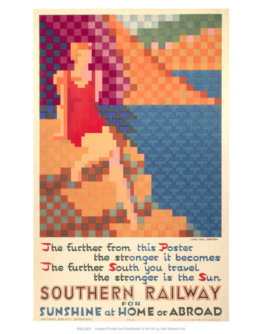 Southern Railway for Sunshine at Home or Abroad 24" x 32" Matte Mounted Print