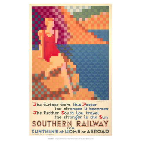 Southern Railway for Sunshine at Home or Abroad 24" x 32" Matte Mounted Print