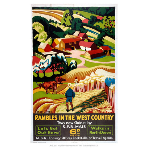 Rambles in the West Country 24" x 32" Matte Mounted Print