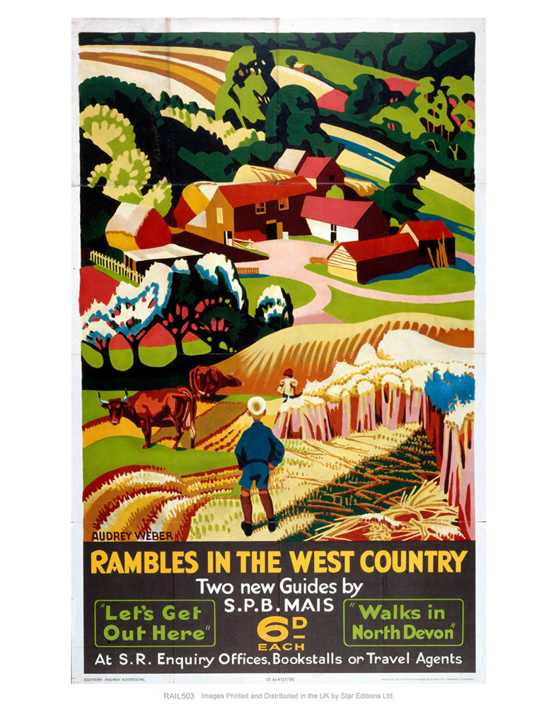 Rambles in the West Country 24" x 32" Matte Mounted Print