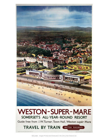 Weston-super-Mare - Somerset's all-year-round resort 24" x 32" Matte Mounted Print