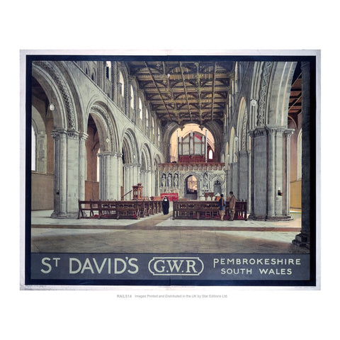 St. David's GWR Pembrokeshire South Wales 24" x 32" Matte Mounted Print