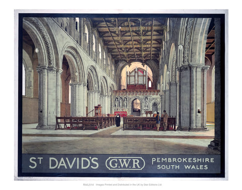 St. David's GWR Pembrokeshire South Wales 24" x 32" Matte Mounted Print