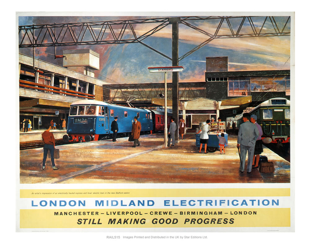 London Midland Electrification - Still making good progress 24" x 32" Matte Mounted Print