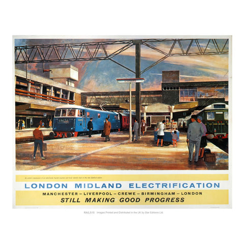 London Midland Electrification - Still making good progress 24" x 32" Matte Mounted Print