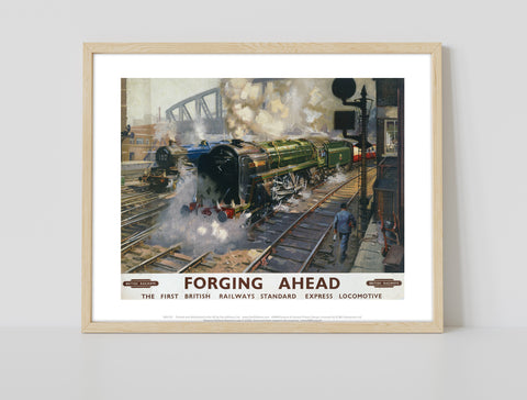 Forging Ahead - Express Locomotive - Premium Art Print
