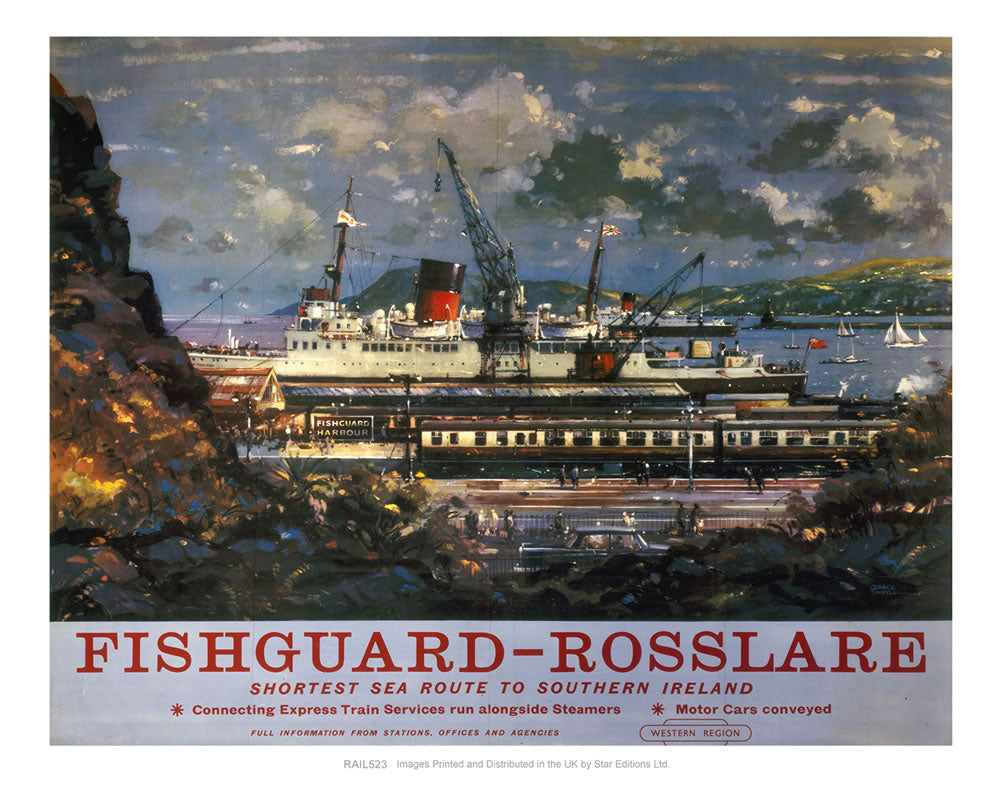 Fishguard - Rosslare - Southern Ireland 24" x 32" Matte Mounted Print