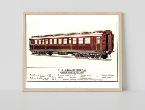 Sleeping Carriage No. 2765 - Midland Railway - Art Print