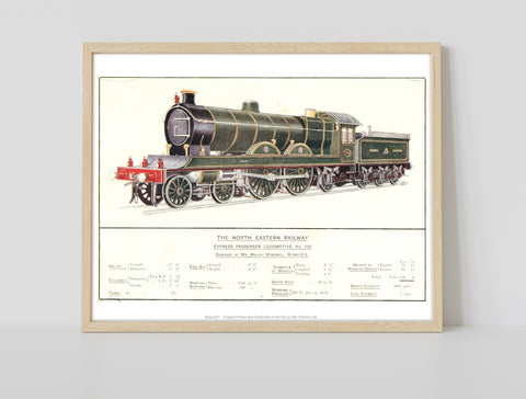 Express Passenger Locomotive-North Eastern Railway Art Print