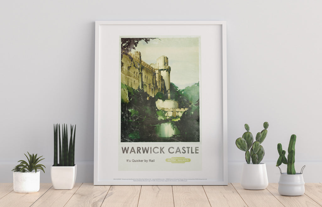 Warwick Castle - Quicker By Rail - 11X14inch Premium Art Print