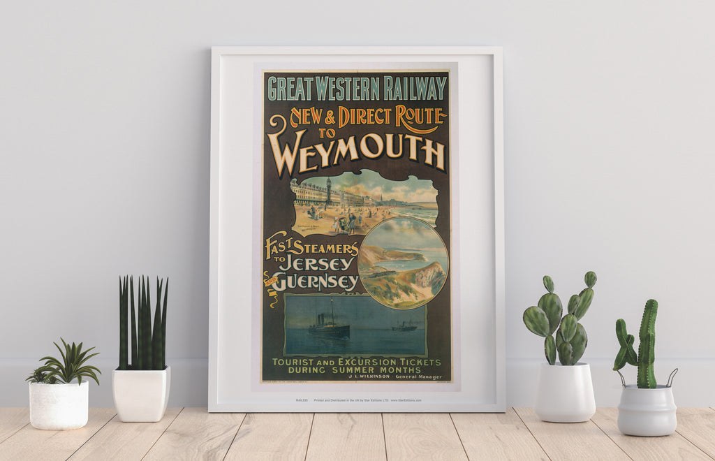 Direct Route To Weymouth - Great Western Railway Art Print