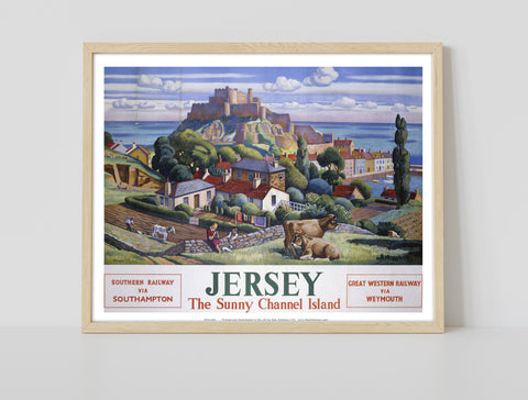 Jersey - The Sunny Channel Island - 11X14inch Premium Art Print