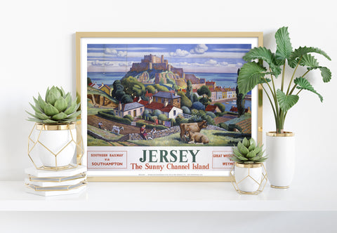 Jersey - The Sunny Channel Island - 11X14inch Premium Art Print
