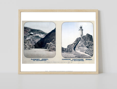 Plemont And Corbiere Lighthouse, Jersey - Premium Art Print
