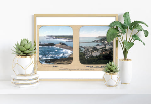 Bude And Jersey, St. Aubins - 11X14inch Premium Art Print