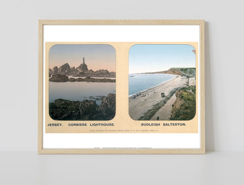 Jersey, Corbiere Lighthouse And Budleigh Salterton Art Print