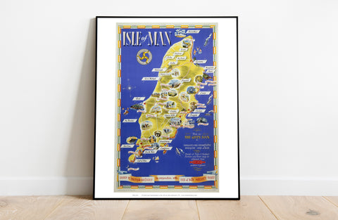 Isle Of Man Map - 11X14inch Premium Art Print