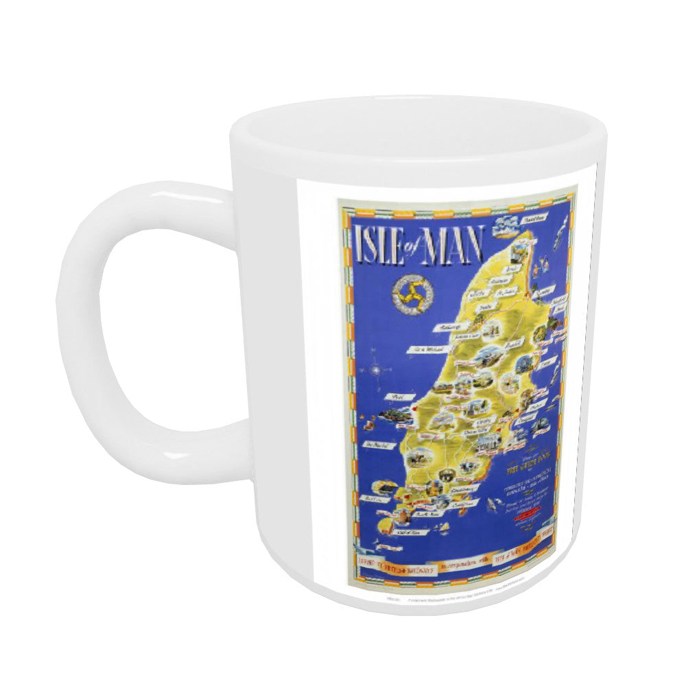 Isle of Man Map poster - British Railways Isle of man Publicity board Mug