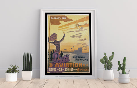 Grande Semaine D'Aviation De La Reims - Premium Art Print