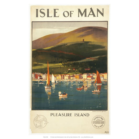 Isle Of Man Pleasure Island Poster 24" x 32" Matte Mounted Print