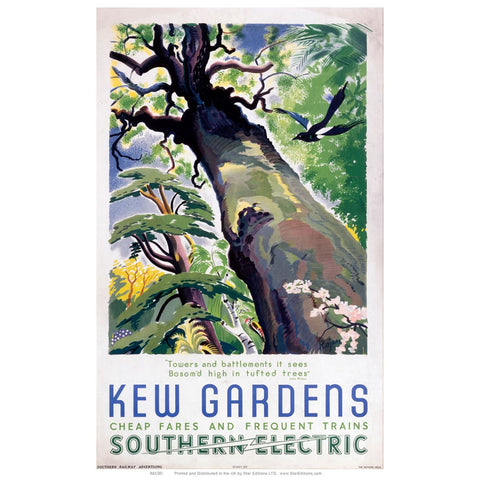 Kew Gardens - Southern Electric Railwy Poster 24" x 32" Matte Mounted Print