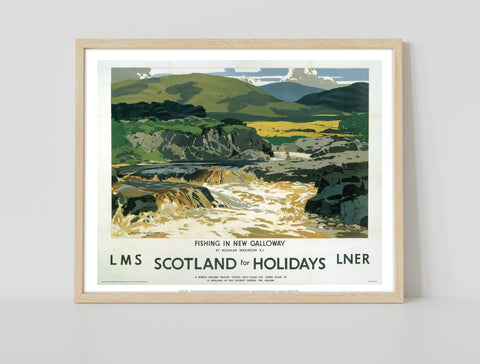 Fishing In New Galloway - Scotland For Holidays Art Print