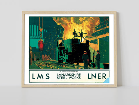 Lanarkshire Steel Works - 11X14inch Premium Art Print