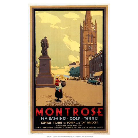 Montrose Bathing golf and tennis - LNER Poster 24" x 32" Matte Mounted Print