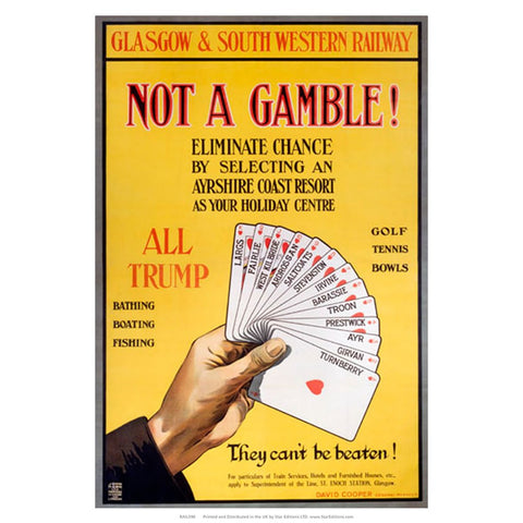 Not a Gamble - They can't be beaten ayrshire coast resort 24" x 32" Matte Mounted Print