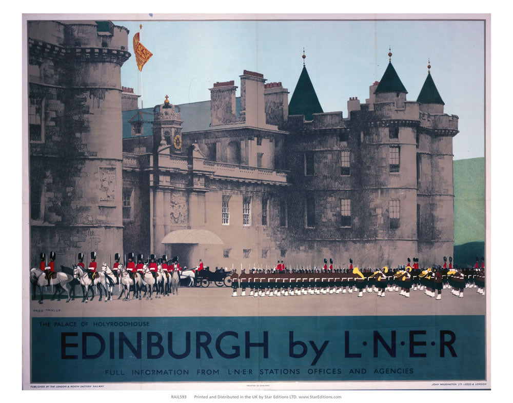 The Palace Of Holyroodhouse - Edinburgh by LNER 24" x 32" Matte Mounted Print