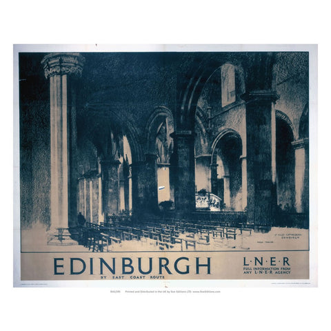 Edinburgh by east coast - St Giles Cathedral 24" x 32" Matte Mounted Print