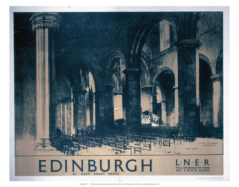 Edinburgh by east coast - St Giles Cathedral 24" x 32" Matte Mounted Print