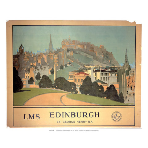 Edinburgh by Geaorge Henry - LMS 24" x 32" Matte Mounted Print