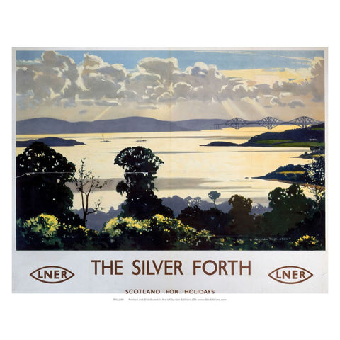 The Silver Forth Bridge - LNER 24" x 32" Matte Mounted Print