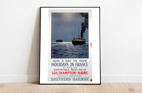 Holidays In France - Southampton To Havre Railway Art Print